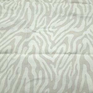 Vintage Joann Fabrics Zebra Print Grey White Animal Stripe Fabric 0.69 Yard